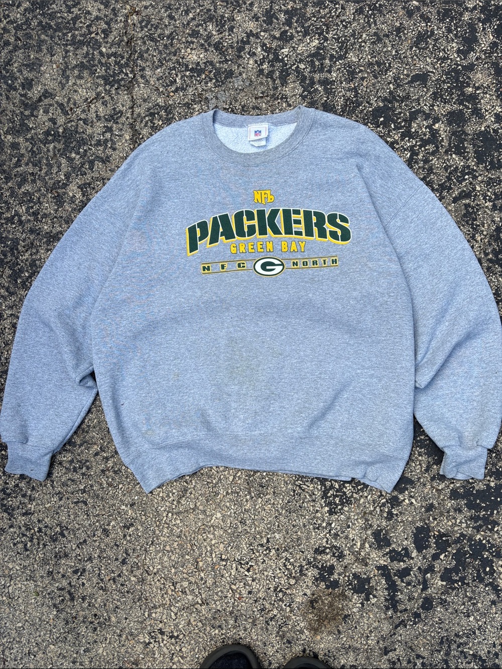 Vintage NFL Packers Mens XL Heavy Cotton Embroidered Crewneck Sweatshirt